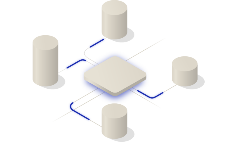  Illustration, die Datensilos veranschaulicht, die mit Marello verbunden sind